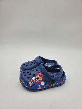 Blue Super Mario Kids Clog Shoes